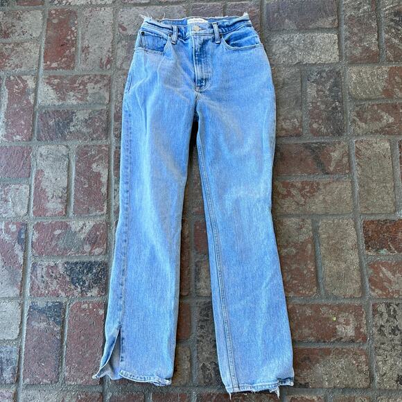 Abercrombie & Fitch Denim - Abercrombie & Fitch The 90s Straight Ultra High Rise Blue Jeans Denim Size 25/0S